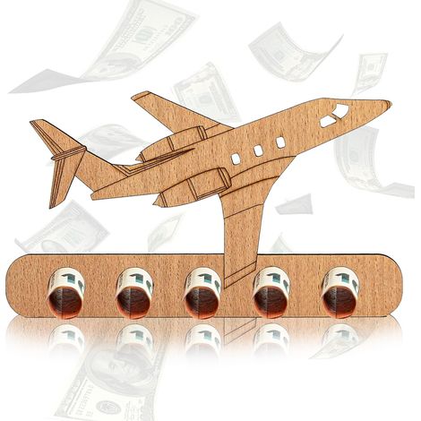 Support Pour Billets En Papier - Support En Bois Fsc Pour Argent En Rouleau - Cadeau D Anniversaire Ou De Voyage - 16 X 9 5 Cm - 1 Piece (1/5)
