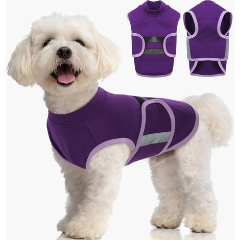 Gilet Calmant pour Chiens Taille S, Vestes Anti-anxiété Ajustables pour Chiens avec Bande Réfléchissante, Manteau Calmant Doux pour Chiens, Gilet Anti-anxiété pour Petits Chiens, Gilet Calmant (1/5)