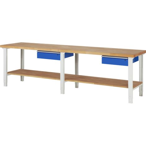 Rau Werkbank höhenverstellbar 7001A7, B3000xT700xH790-1140mm, 1x Schublade-TA (1/5)