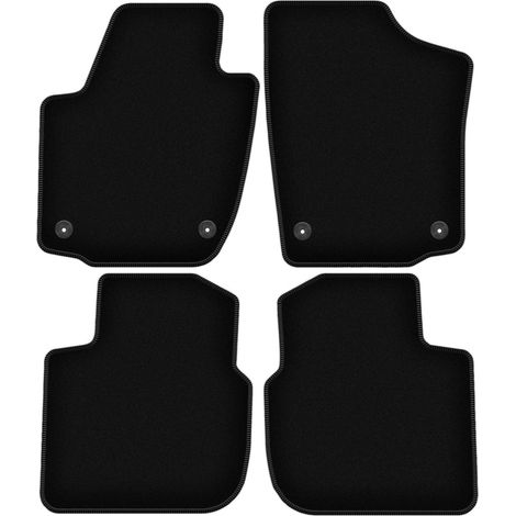 Tapis de sol basiques en velours noir pour : Seat Toledo IV berline (2012-) (1/5)