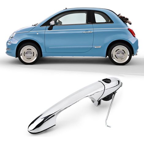 Compatibile con maniglie esterne per Fiat 500 Compatibile con maniglia porta sinistra Fiat 500 68069943AB Maniglia esterna 735451697 735485875 (lato guidatore sinistro - cromato)