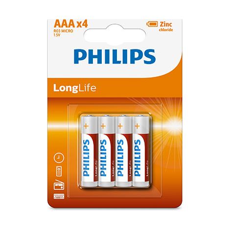 Pilas Philips LongLife AAA (4 unidades)