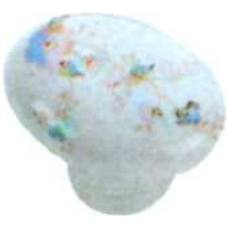 POMOLO PORCELLANA CON FIORE OVALE (1/2)