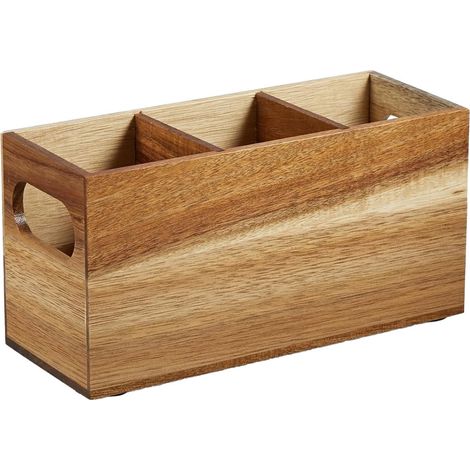 Organizador de cubiertos para encimera de cocina: organizador de escritorio de tres compartimentos, soporte para cubiertos de fiesta, diseño artesanal, pieza única, portacubiertos. (1/4)