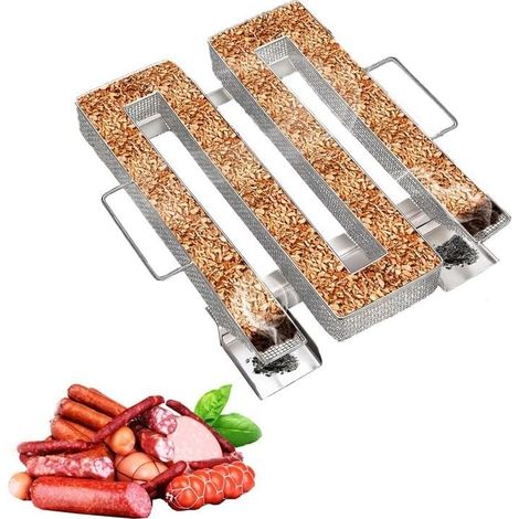 Générateur de fumée froide 5 à 20 heures – Acier inoxydable 304 – Fumoir à granulés pour saumon et viande – Inclus : brosse et crochets (1/5)