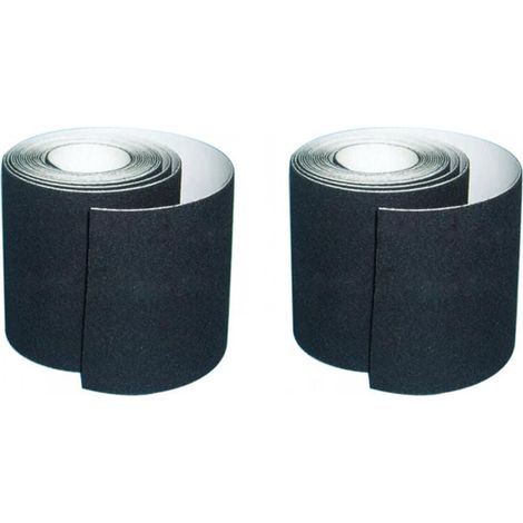 Bande Antidérapante Adhésive Escaliers Sécurité Intérieur Extérieur Haute Adhérence 10cm x 5m Noir 2 Pièces (1/4)