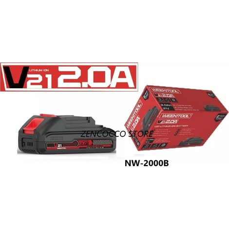 BATTERIA ricaricabile AGLI IONI DI LITIO 21V DA 2.0Ah 4.0Ah 6.0Ah x motosega forbici weekitool 2.0Ah (1/4)