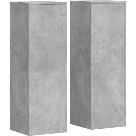 Plant Stands 2 pcs Concrete Grey 33x33x100 cm Engineered Wood vidaXL