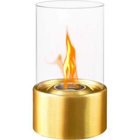 Marsiglia - Bioethanol-Tischkamin f�r drinnen und drau�en �16 x H27 cm, goldfarben
