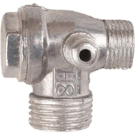 1 connecteur de clapet anti-retour à filetage mâle en alliage d'aluminium à 3 ports pour compresseur d'air - Outil de contrôle du rapport qualité-prix - Pièces détachées pour compresseur d'air (1/5)