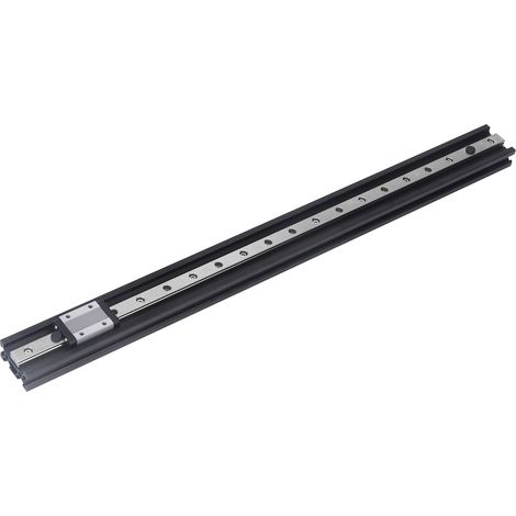Rail guide 12H + profilé aluminium 2040V noir, 500mm, pour machine CNC laser, imprimante 3D, graveuse, kit coulisseau. (1/5)