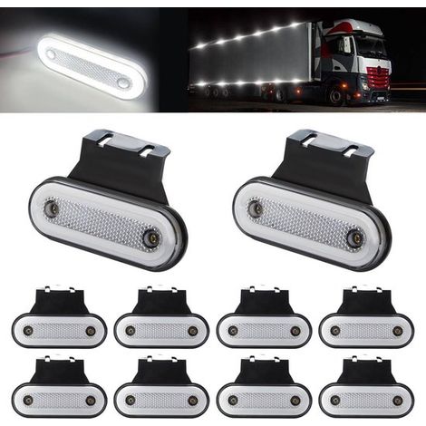 10 luces de advertencia LED con soportes de goma (1/5)