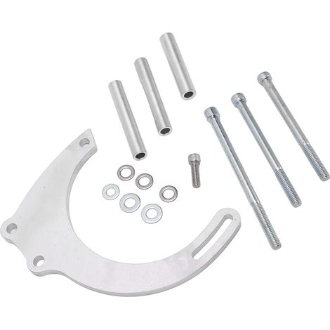 Kit de support d'alternateur en aluminium CNC argenté, de remplacement pour pompe à eau longue Chevy Small Block (1/5)