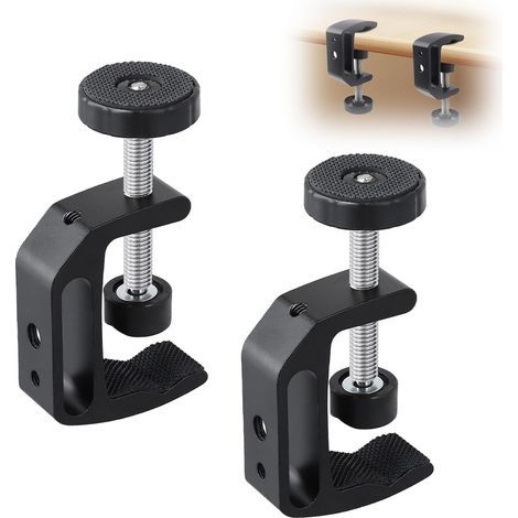 Serre Joints en C, 2 Pinces C Alliage D'aluminium Pince de Fixation, Pinces de Table Réglables, Alliage D'aluminium Pince Serre Joint Metal, à Vis Réglable de 0 à 47 mm, pour le Travail du Bois (1/5)
