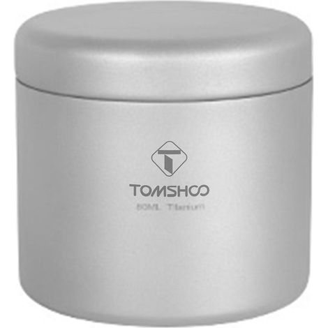 TOMSHOO Teedose 35 ml/80 ml/120 ml/200 ml Leichte Titan-Teedose zur Aufbewahrung von Tee, Kaffee und Kräutern