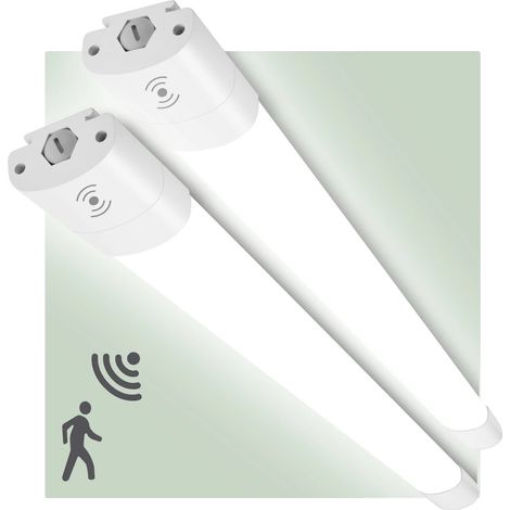 Plafonnier, Capteur de Mouvement, Design Étanche, 20W, Lumière Neutre, BLANC (1/2)