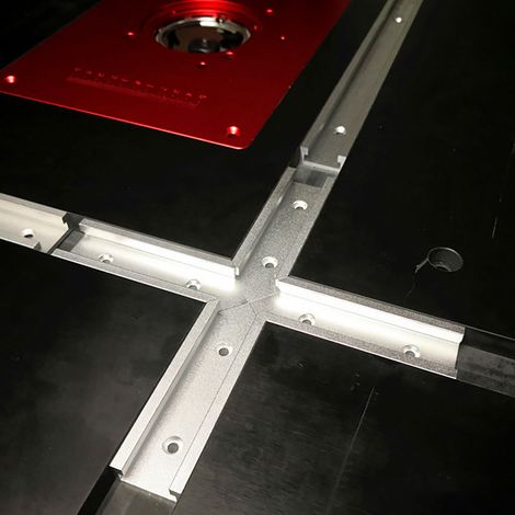 Kit de connecteurs pour rails en T, kit d'intersection pour rails en T, gabarit de rail d'onglet, connecteur à fente pour table de défonceuse (1/5)
