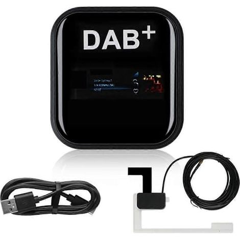 Antenne DAB+ pour autoradio Android avec adaptateur USB, récepteur stéréo GPS DAB pour l'Europe
