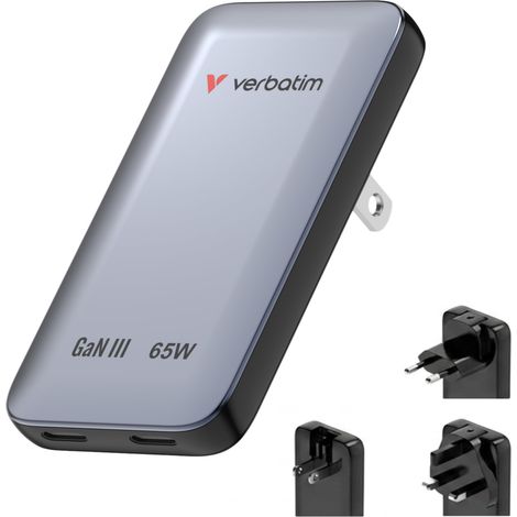 Verbatim 30280 chargeur d'appareils mobiles Universel Noir, Gris Secteur Charge rapide Intérieure