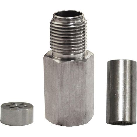 Universeller O2-Sauerstoffsensor-Abstandshalter für Pkw, Motorkontrollleuchte, Adapterstopfen, Katalysator-Reparaturset, Eisen-Nickel, P-Typ, 1-Silber