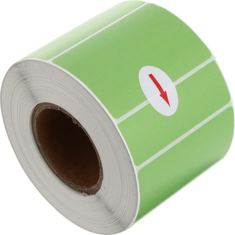 Etiquetas autoadhesivas térmicas verdes de 60x40 mm, 800 unidades. (1/2)