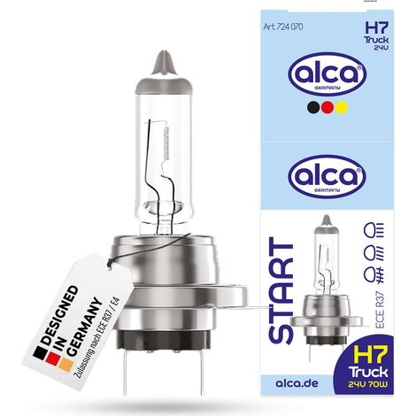 alca® H7 Halogenlampe 24V 70W Px26d, transparent, Fernlicht, LKW (1/5)