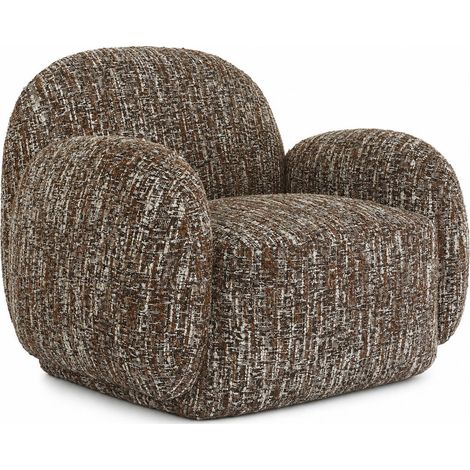 Fauteuil lounge enveloppant en tissu texturé - terra magic (1/5)
