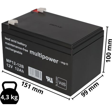 Ersatzakku für Belkin OmniGuard F6C320-RKM-2U Markenakku mit VdS MP12V 12Ah 6,3 (1/5)