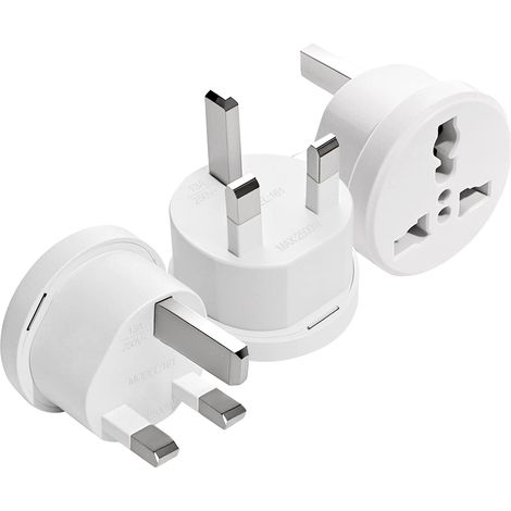 Adaptateur de prise de voyage pour le Royaume-Uni, adaptateur secteur international de type G, lot de 3 (1/5)