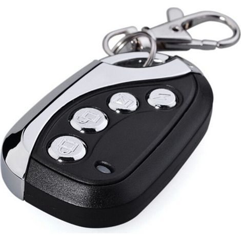 Télécommande de garage noire 433 MHz, type copie, compatible portails électriques, barrières et portes de garage, accessoire voiture (1/4)