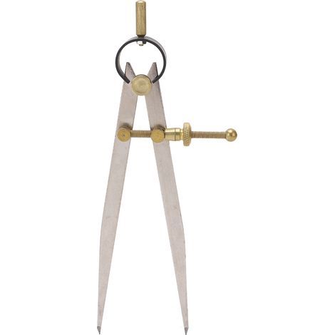Compas à pointes sèches haute précision 200mm, résistant à la rouille, réglable et verrouillable pour la maroquinerie et les travaux du cuir. (1/5)