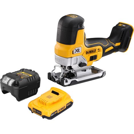 DeWalt DCS 335 D1 Scie sauteuse sans fil 18 V 135 mm Brushless + 1x batterie 2,0 Ah + chargeur