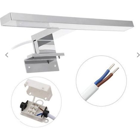 Lampe Miroir Salle de Bain LED 5W, IP44 Etanche 30cm Pince Luminaire Salle de Bain, Blanc Neutre 4200K, Pas de Stroboscope Eclairage, Acier Inoxydable Anti-buée Ampoule de Miroir, 300mm