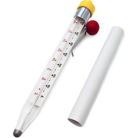 Zuckerthermometer mit Glasclip, Sofortablesendes Lebensmittelthermometer, Küchenthermometer zum Kochen (1/4)