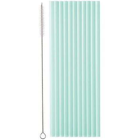 Pajitas de pl谩stico Sage de 23 cm, 12 unidades