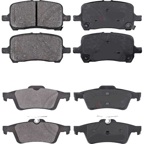 KIT PASTIGLIE FRENO ANTERIORI E POSTERIORI compatibile con OPEL ZAFIRA A MVP / SPACEWAGON (T98) / PASTIGLIE FRENANTI AUTO OEM 37076,37296 / SOSTITUZIONE DIRETTA / BASSA POLVERE / SILENZIOSO