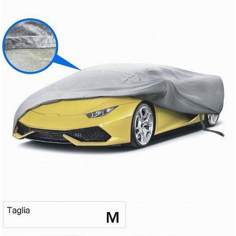 MaxTech - Copriauto Telo Impermeabile Auto Proteggi Sole Pioggia Neve Sporco Tg.m Cop-aut-m - (1/2)