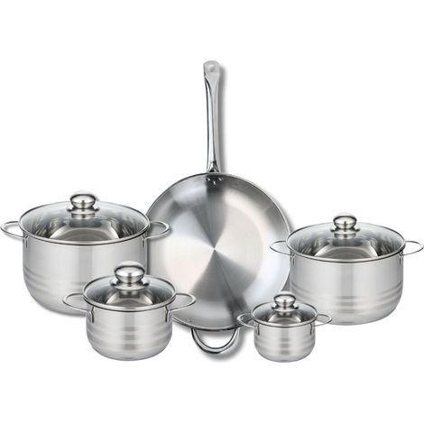Ensemble de 1 Poêle de cuisson 32 cm et 4 faitouts 14, 16, 20 et 24 cm Elo Profi Brillant (1/5)