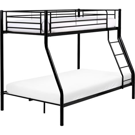 Litera 90/120 x 200 cm dormitorio infantil cama alta estructura de acero negro Chadurie (1/5)