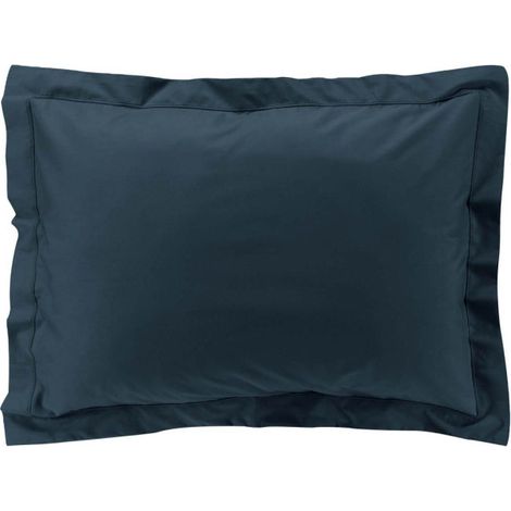Taie d'Oreiller "Percaline" 50x70cm Bleu Nuit (1/5)