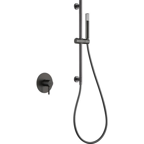 IMEX SMM039/NG MONZA-TIVOLI Grifo Monomando Ducha Con Set Negro - ref: SMM039/NG