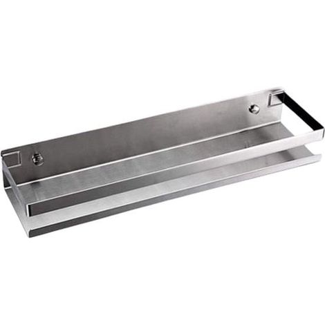 Étagère de rangement murale pour salle de bain (40 cm, argentée), étagère d'angle rectangulaire pour salle de douche, panier de douche, salle de bain, étagère de douche en acier inoxydable (1/5)