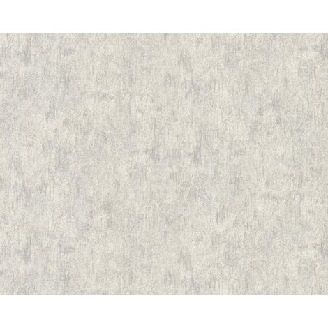 Struktur Tapete EDEM 410ST17 heißgeprägte Vliestapete leicht strukturiert in Spachteloptik und metallischen Akzenten grau hell-grau silber 10,65 m2
