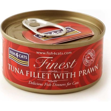 Filets de thon aux crevettes FISH4CATS - pâtée pour chat - 12 x 70 g (1/2)