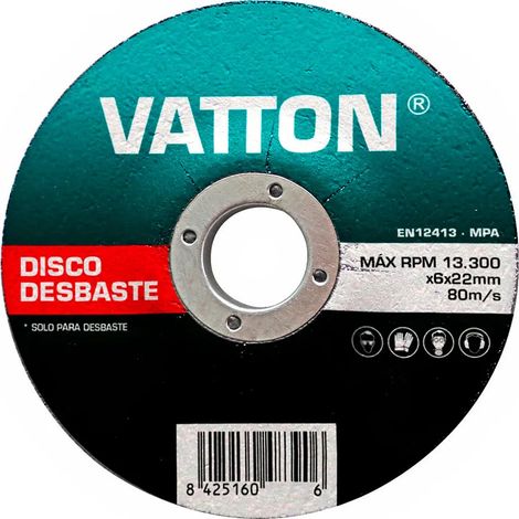 Disque à meuler vatton roughing disc 125 mm épaisseur 6 mm