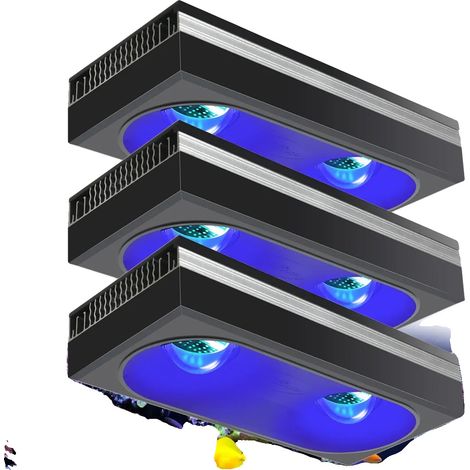 Éclairage d'Aquarium Marin, LED Plein Spectre, Contrôle WiFi, 3 Lampe avec Kit de Suspension (1/2)