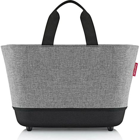 Reisenthel RBE7052 Shoppingbasket Twist Cestino per la spesa 22L in poliestere riciclato pieghevole con chiusura zip colore Silver