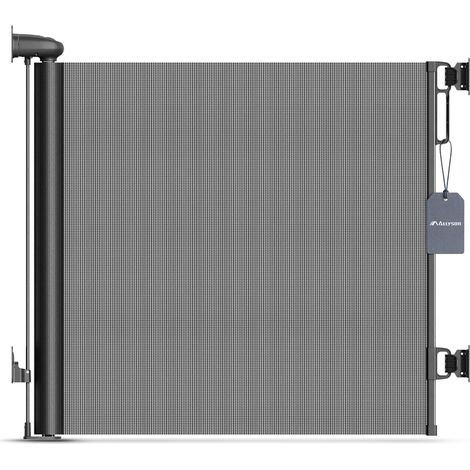 Treppenschutzgitter extensible 1 Stk, Kinderschutzgitter Bis 140 Cm Breite, Haustierschutzgitter Schwarz pour Treppen et Türen (1/5)