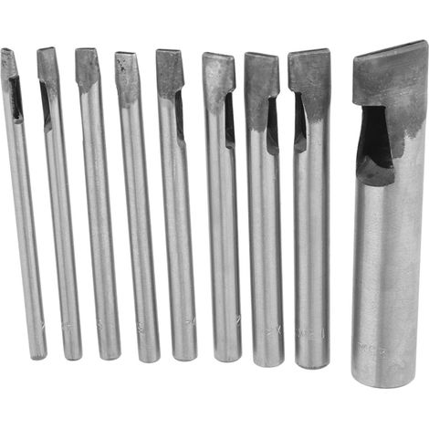 Ensemble de 9 emporte-pièces ovales pour cuir de 2 mm, outils de bricolage creux (1/5)