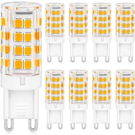 G9 LED-Lampen, 5 W, warmweiß 3000 K, 500 lm (entspricht 50 W Halogen), dimmbar, flimmerfrei, Energiesparlampen für Schlafzimmer, Wohnzimmer, Küche, Garten, 8er-Pack [Energieklasse] (1/4)